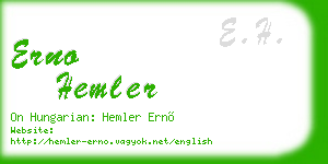 erno hemler business card